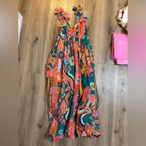 Colorful Floral Patterned Dress